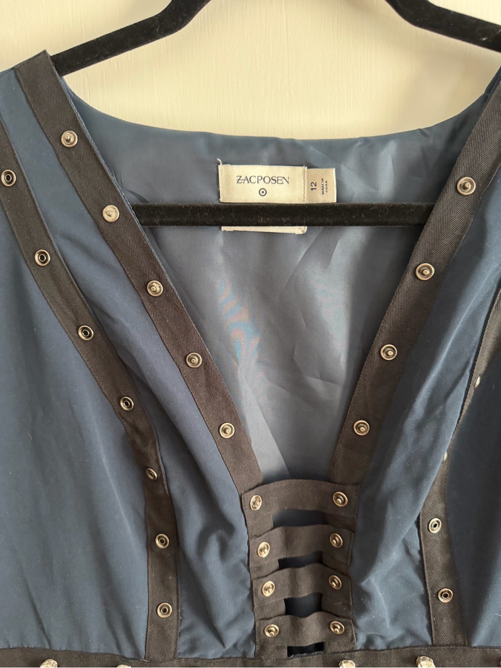 Zac Posen for Target Blue Dress with Black Trim